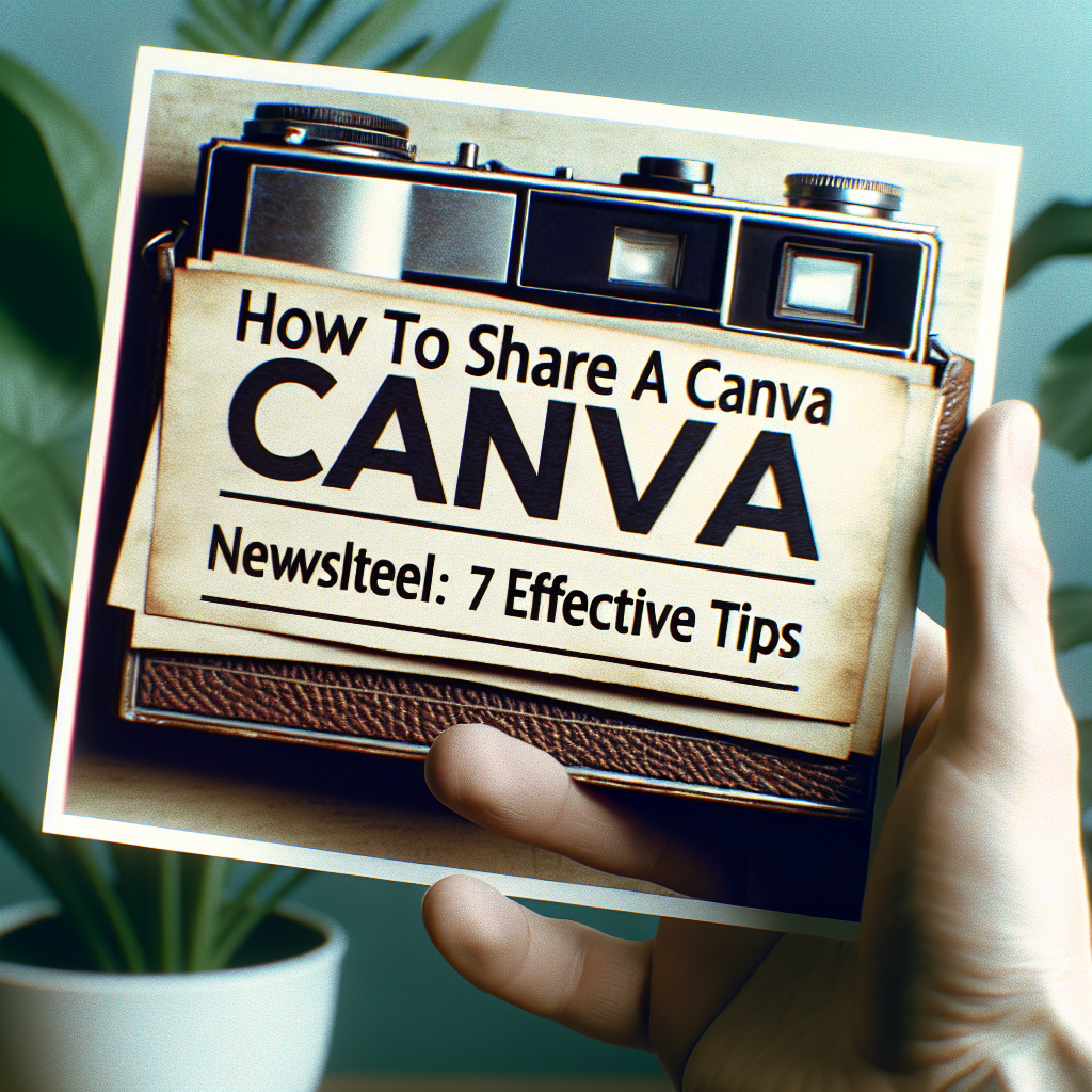 Effective Strategies for Sharing a Canva Newsletter via Email