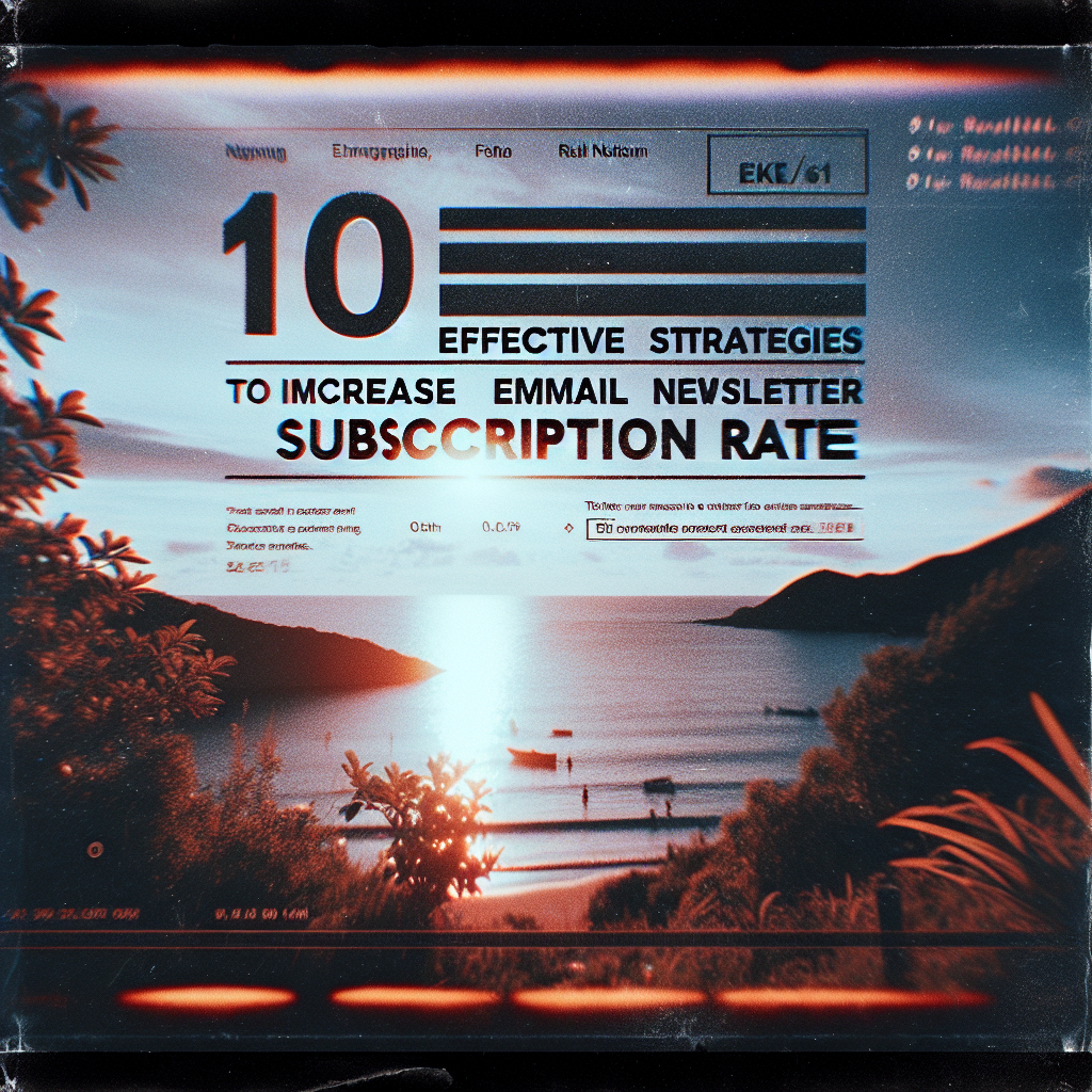 Strategies to Boost Email Newsletter Subscription Rate