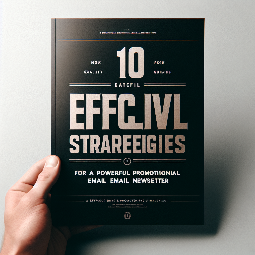 Effective Strategies for a Powerful Promotional Email Newsletter