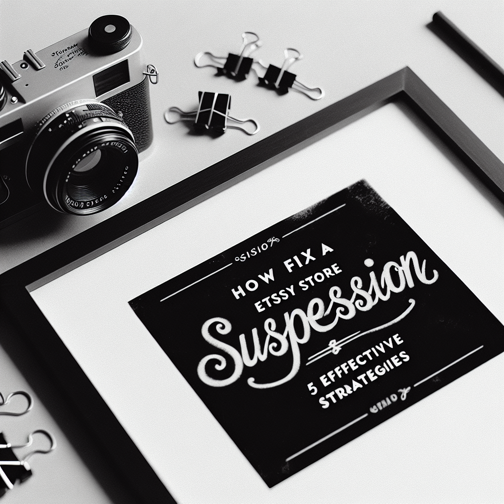 Strategies to Resolve an Etsy Store Suspension