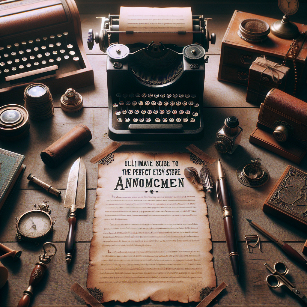 Ultimate Guide to Writing the Perfect Etsy Store Announcement