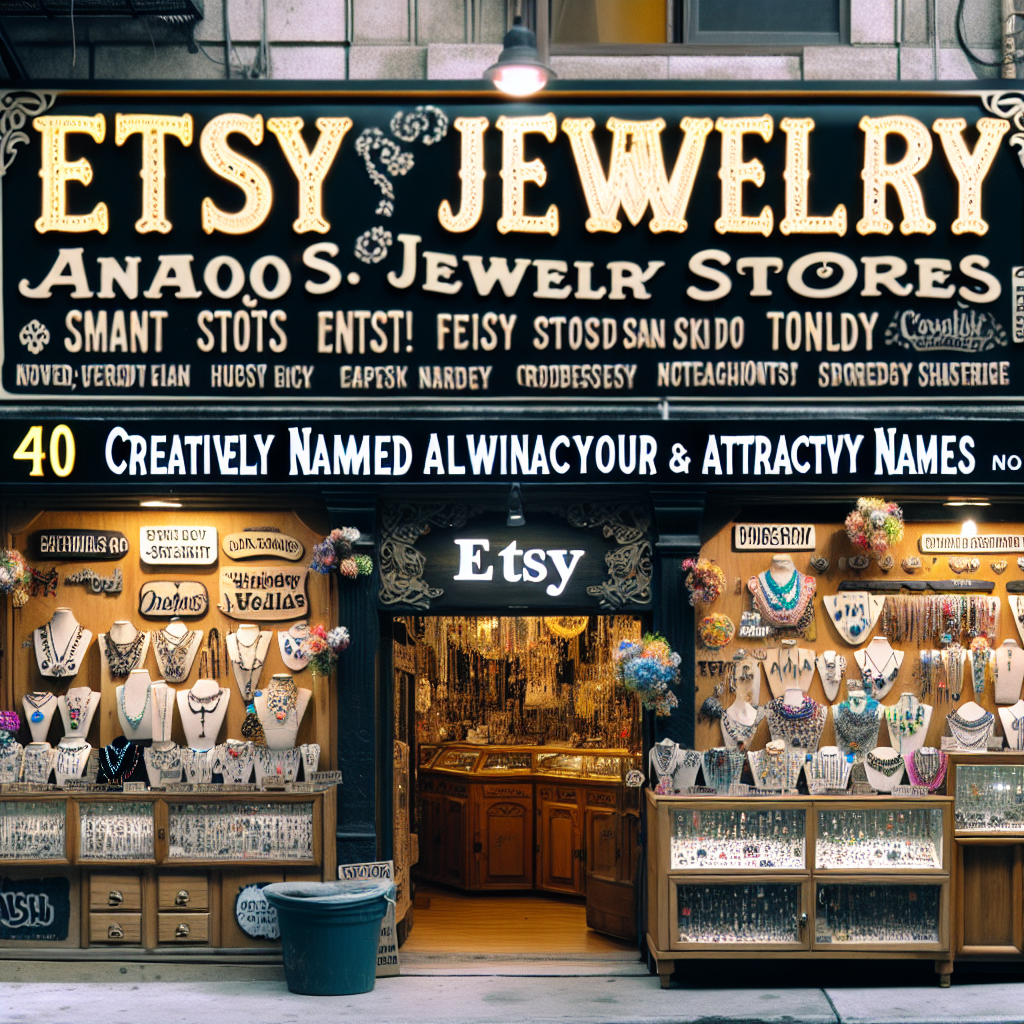 10 Creative Etsy Jewelry Store Names to Attract Customers