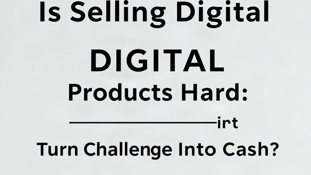 Is Selling Digital Products Hard: Turn Challenge Into Cash