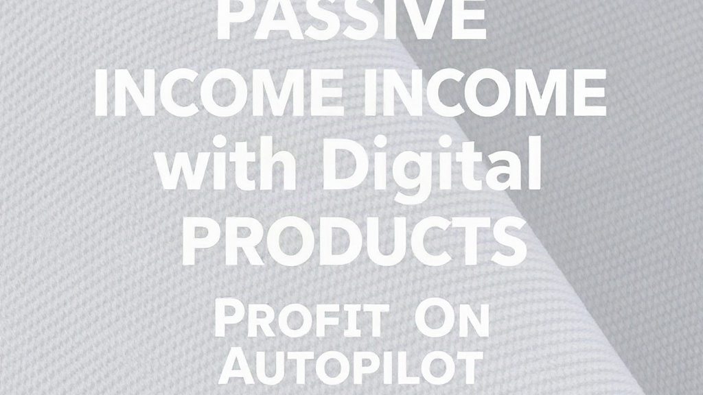 Passive Income With Digital Products: Profit On Autopilot
