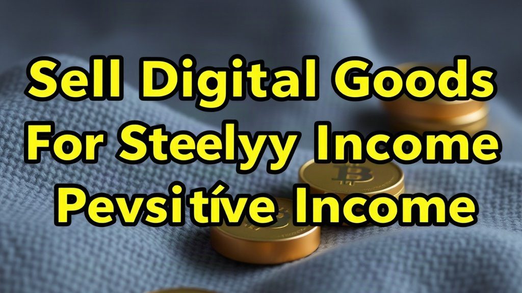 Sell Digital Goods For Steady Passive Income