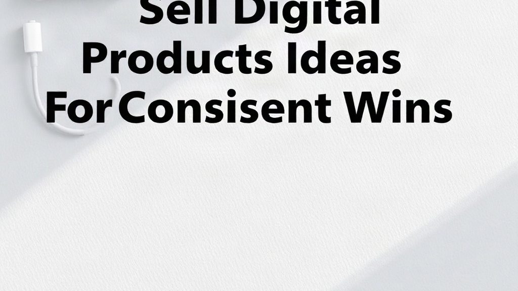 Sell Digital Products Ideas For Consistent Wins