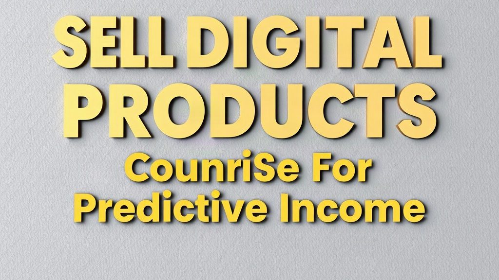 Sell Digital Products Online Course For Predictable Income