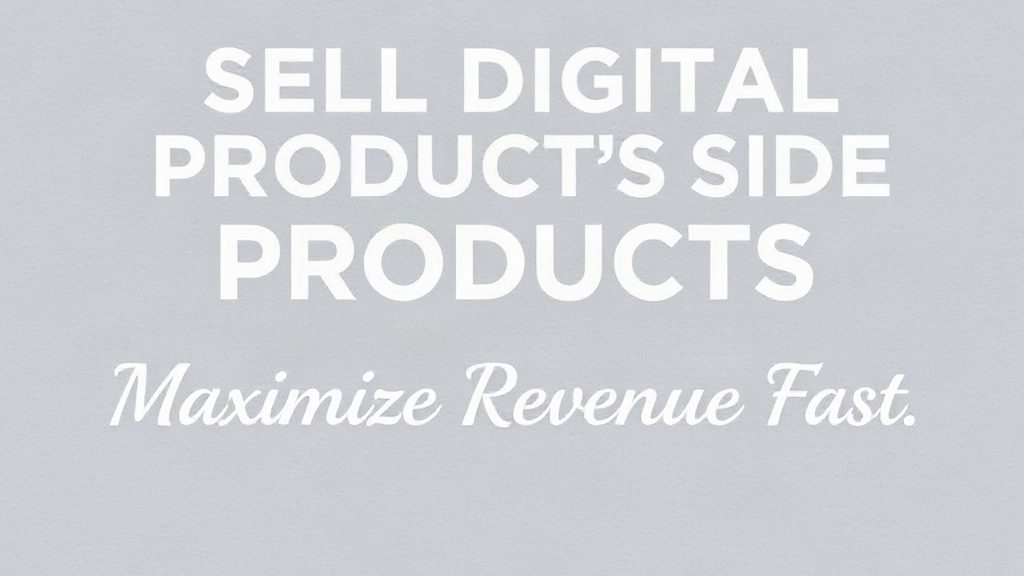 Sell Digital Products Side Hustle: Maximize Revenue Fast