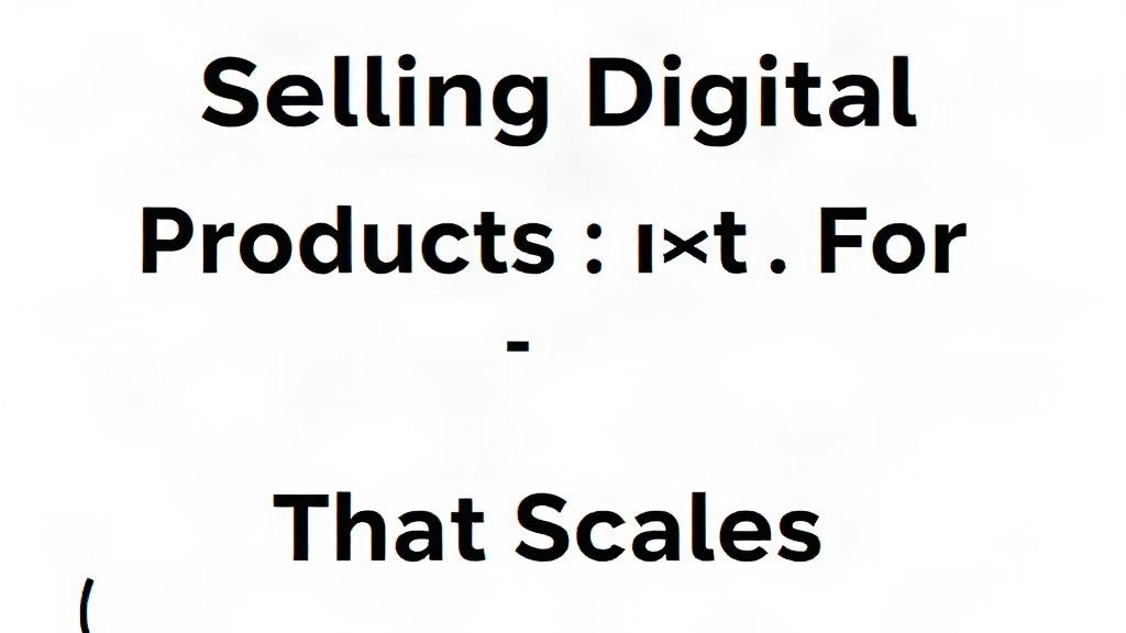 Selling Digital Products For Passive Income That Scales