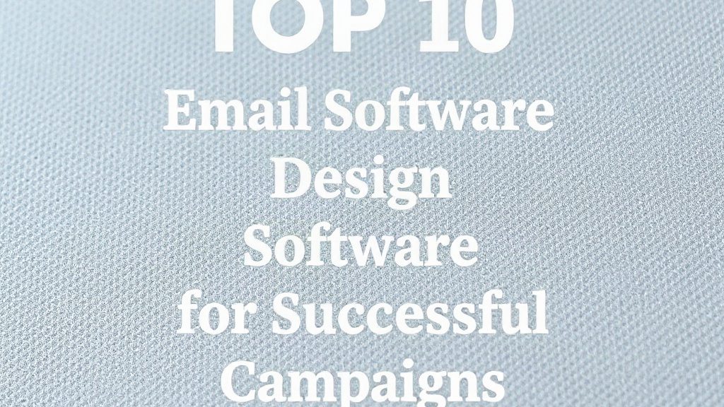 Top 10 Email Newsletter Design Software for Successful Campaigns
