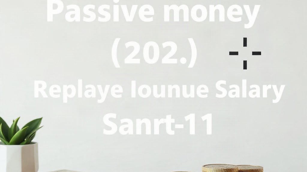 Make Money Online Passive Income To Replace Your Salary