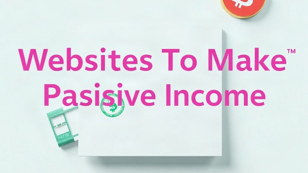 Websites To Make Passive Income: Turn Time Into Revenue