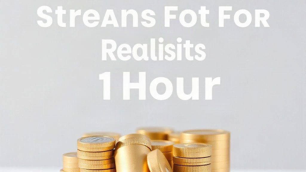 Online Income Streams For Realistic 1-Hour Workdays