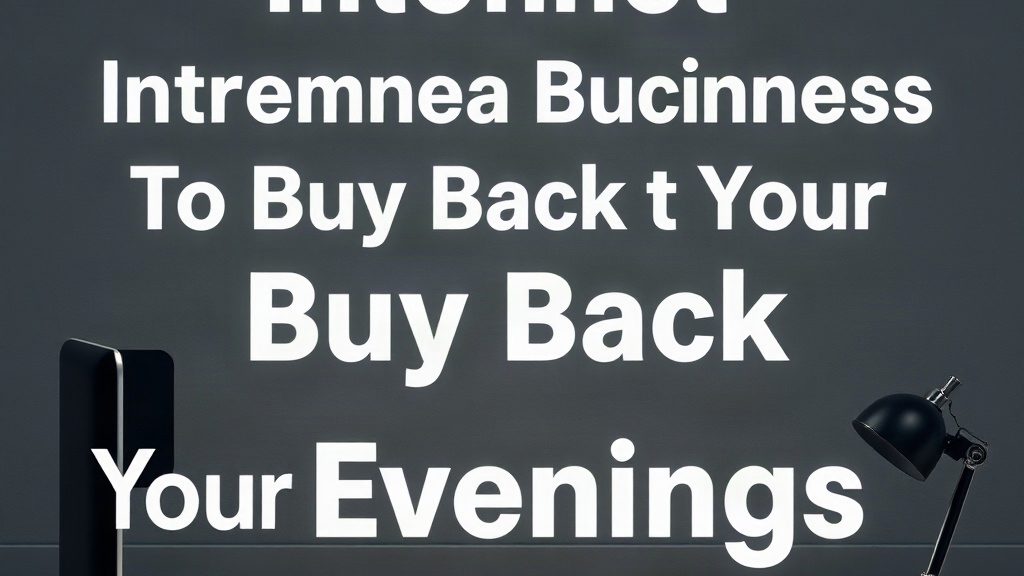 Passive Income Internet Business To Buy Back Your Evenings
